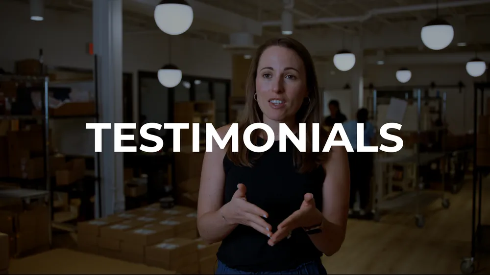 Customer testimonial video production