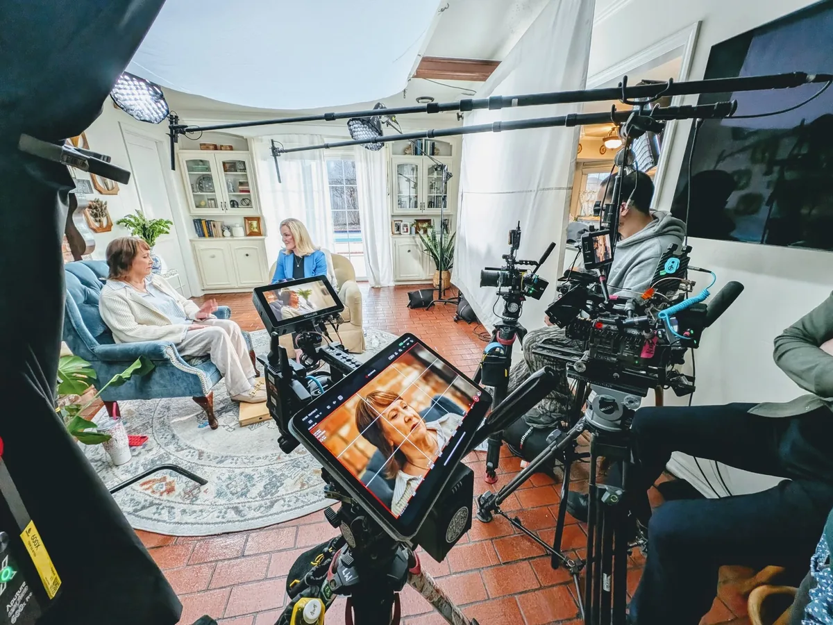 Shoot day on set